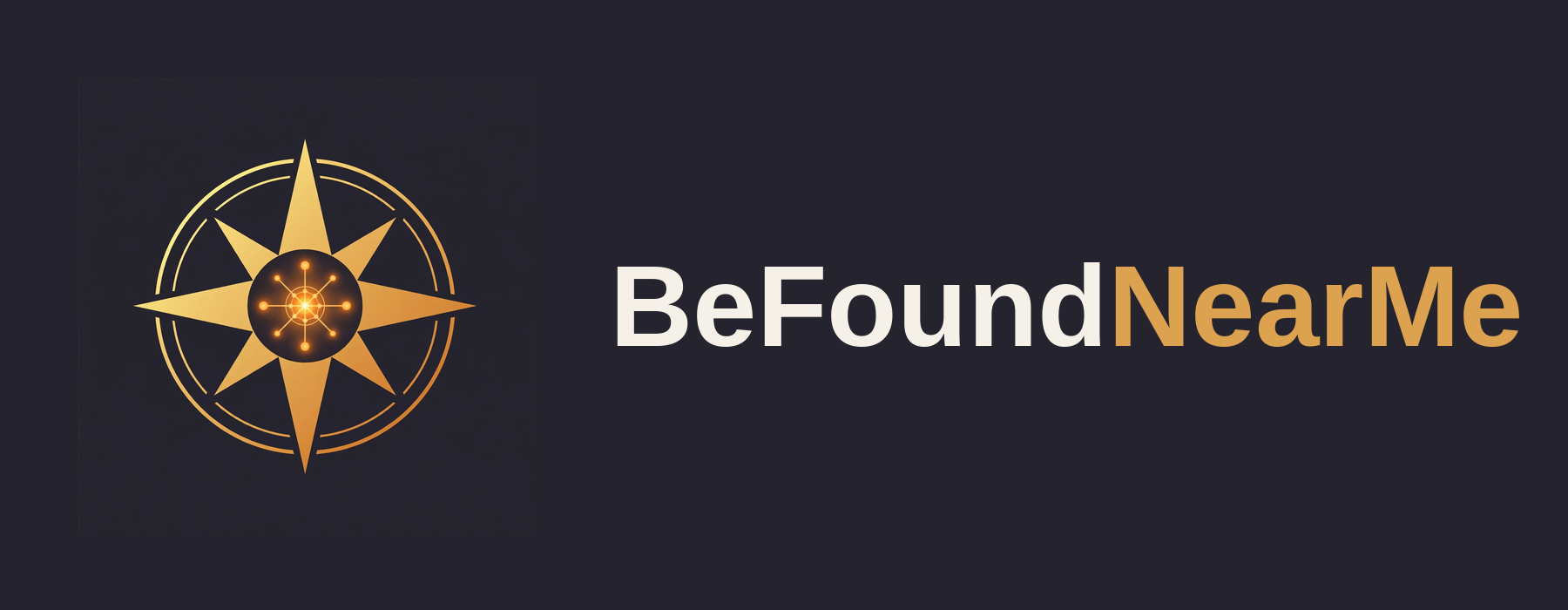 BeFoundNearMe — compass logo